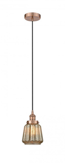 Chatham - 1 Light - 7 inch - Antique Copper - Cord hung - Mini Pendant (3442|616-1PH-AC-G146-LED)