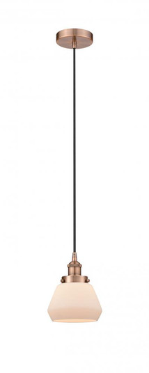 Fulton - 1 Light - 7 inch - Antique Copper - Cord hung - Mini Pendant (3442|616-1PH-AC-G171-LED)
