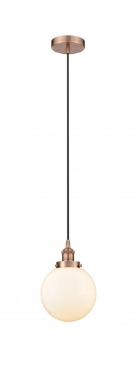 Beacon - 1 Light - 8 inch - Antique Copper - Cord hung - Mini Pendant (3442|616-1PH-AC-G201-8-LED)