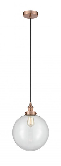 Beacon - 1 Light - 12 inch - Antique Copper - Cord hung - Mini Pendant (3442|616-1PH-AC-G202-12)