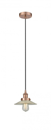 Halophane - 1 Light - 9 inch - Antique Copper - Cord hung - Mini Pendant (3442|616-1PH-AC-G2-LED)