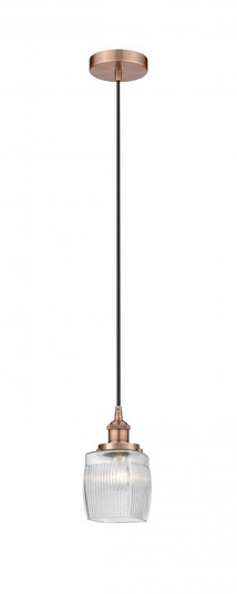 Colton - 1 Light - 6 inch - Antique Copper - Cord hung - Mini Pendant (3442|616-1PH-AC-G302-LED)