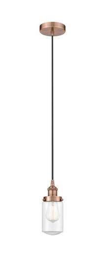 Dover - 1 Light - 5 inch - Antique Copper - Cord hung - Mini Pendant (3442|616-1PH-AC-G312-LED)