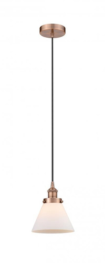 Cone - 1 Light - 8 inch - Antique Copper - Cord hung - Mini Pendant (3442|616-1PH-AC-G41-LED)
