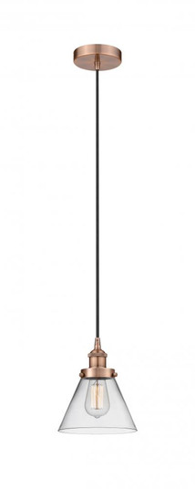 Cone - 1 Light - 8 inch - Antique Copper - Cord hung - Mini Pendant (3442|616-1PH-AC-G42)