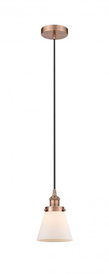 Cone - 1 Light - 6 inch - Antique Copper - Cord hung - Mini Pendant (3442|616-1PH-AC-G61-LED)
