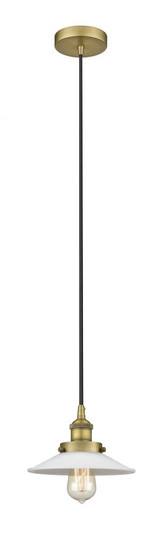 Halophane - 1 Light - 9 inch - Brushed Brass - Cord hung - Mini Pendant (3442|616-1PH-BB-G1-LED)