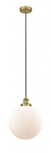 Beacon - 1 Light - 12 inch - Brushed Brass - Cord hung - Mini Pendant (3442|616-1PH-BB-G201-12)