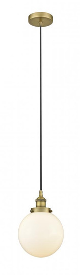 Beacon - 1 Light - 8 inch - Brushed Brass - Cord hung - Mini Pendant (3442|616-1PH-BB-G201-8-LED)