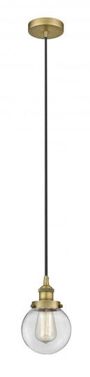 Beacon - 1 Light - 6 inch - Brushed Brass - Cord hung - Mini Pendant (3442|616-1PH-BB-G202-6)