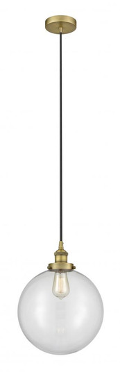 Beacon - 1 Light - 12 inch - Brushed Brass - Cord hung - Mini Pendant (3442|616-1PH-BB-G202-12-LED)