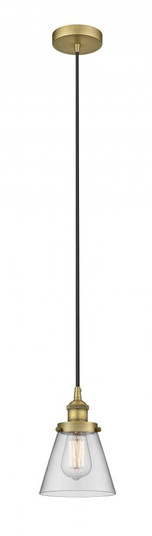 Cone - 1 Light - 6 inch - Brushed Brass - Cord hung - Mini Pendant (3442|616-1PH-BB-G62-LED)