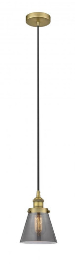 Cone - 1 Light - 6 inch - Brushed Brass - Cord hung - Mini Pendant (3442|616-1PH-BB-G63-LED)