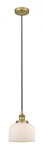 Bell - 1 Light - 8 inch - Brushed Brass - Cord hung - Mini Pendant (3442|616-1PH-BB-G71)
