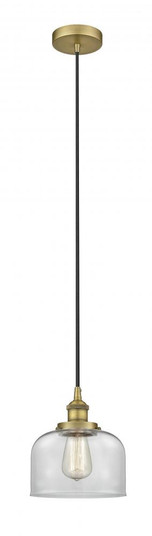 Bell - 1 Light - 8 inch - Brushed Brass - Cord hung - Mini Pendant (3442|616-1PH-BB-G72)