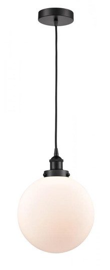 Beacon - 1 Light - 10 inch - Matte Black - Cord hung - Mini Pendant (3442|616-1PH-BK-G201-10-LED)