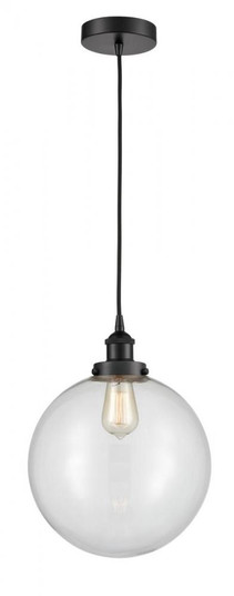 Beacon - 1 Light - 12 inch - Matte Black - Cord hung - Mini Pendant (3442|616-1PH-BK-G202-12-LED)