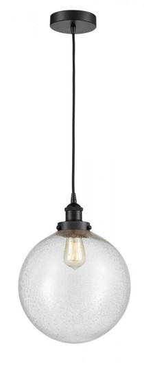 Beacon - 1 Light - 12 inch - Matte Black - Cord hung - Mini Pendant (3442|616-1PH-BK-G204-12)