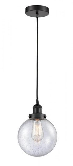 Beacon - 1 Light - 8 inch - Matte Black - Cord hung - Mini Pendant (3442|616-1PH-BK-G204-8)