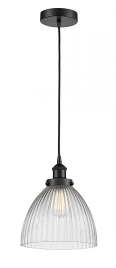 Seneca Falls - 1 Light - 10 inch - Matte Black - Cord hung - Mini Pendant (3442|616-1PH-BK-G222)