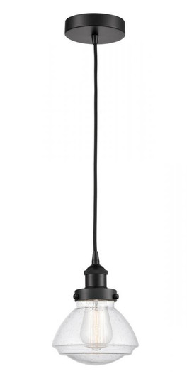 Olean - 1 Light - 7 inch - Matte Black - Cord hung - Mini Pendant (3442|616-1PH-BK-G324)