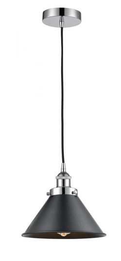 Briarcliff - 1 Light - 10 inch - Polished Chrome - Cord hung - Mini Pendant (3442|616-1PH-PC-M10-BK-LED)
