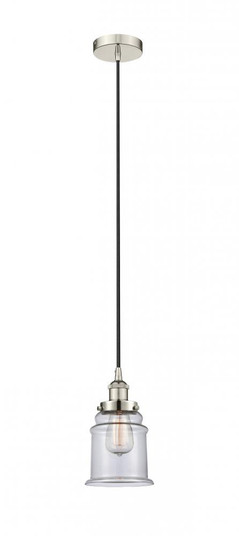 Canton - 1 Light - 6 inch - Polished Nickel - Cord hung - Mini Pendant (3442|616-1PH-PN-G182-LED)