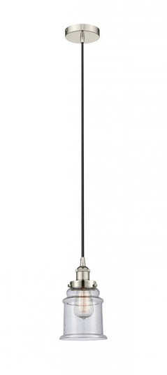 Canton - 1 Light - 6 inch - Polished Nickel - Cord hung - Mini Pendant (3442|616-1PH-PN-G184)
