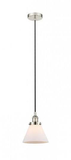 Cone - 1 Light - 8 inch - Polished Nickel - Cord hung - Mini Pendant (3442|616-1PH-PN-G41)