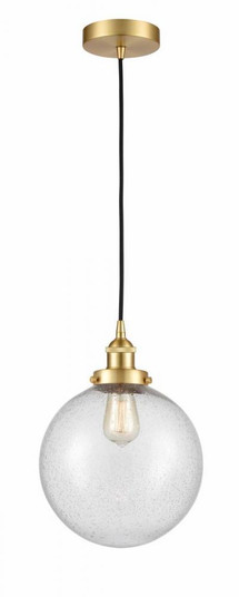 Beacon - 1 Light - 10 inch - Satin Gold - Cord hung - Mini Pendant (3442|616-1PH-SG-G204-10-LED)