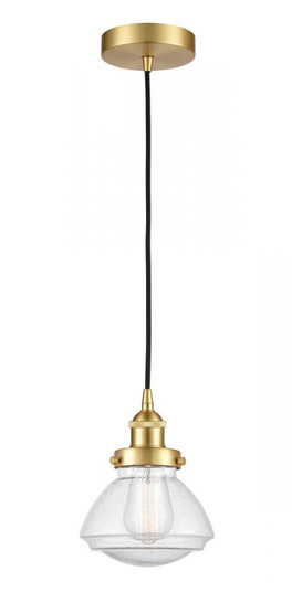 Olean - 1 Light - 7 inch - Satin Gold - Cord hung - Mini Pendant (3442|616-1PH-SG-G324-LED)