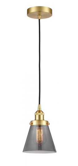Cone - 1 Light - 6 inch - Satin Gold - Cord hung - Mini Pendant (3442|616-1PH-SG-G63)