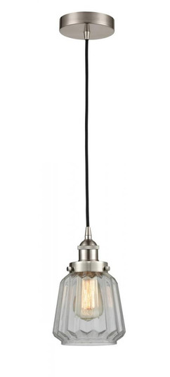 Chatham - 1 Light - 7 inch - Brushed Satin Nickel - Cord hung - Mini Pendant (3442|616-1PH-SN-G142-LED)