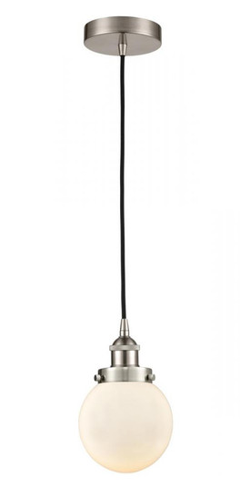 Beacon - 1 Light - 6 inch - Brushed Satin Nickel - Cord hung - Mini Pendant (3442|616-1PH-SN-G201-6-LED)