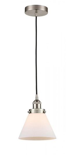 Cone - 1 Light - 8 inch - Brushed Satin Nickel - Cord hung - Mini Pendant (3442|616-1PH-SN-G41-LED)