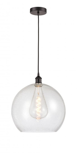 Athens - 1 Light - 14 inch - Oil Rubbed Bronze - Cord hung - Pendant (3442|616-1P-OB-G124-14)