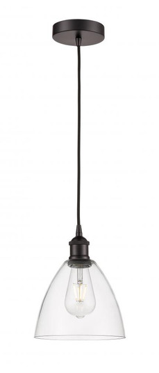Bristol - 1 Light - 8 inch - Oil Rubbed Bronze - Cord hung - Mini Pendant (3442|616-1P-OB-GBD-752-LED)