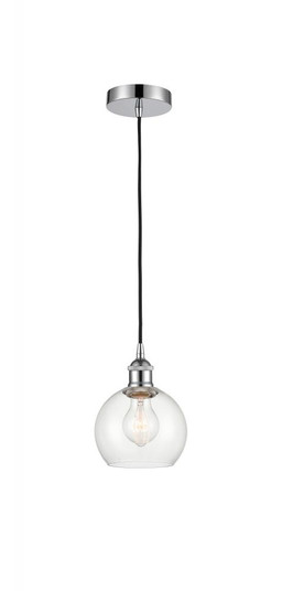 Athens - 1 Light - 6 inch - Polished Chrome - Cord hung - Mini Pendant (3442|616-1P-PC-G122-6-LED)
