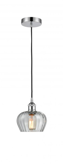 Fenton - 1 Light - 7 inch - Polished Chrome - Cord hung - Mini Pendant (3442|616-1P-PC-G92-LED)