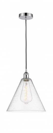 Berkshire - 1 Light - 12 inch - Polished Chrome - Cord hung - Mini Pendant (3442|616-1P-PC-GBC-124-LED)