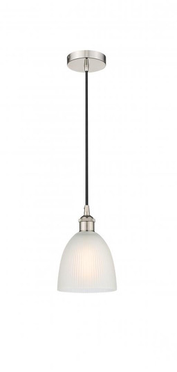 Castile - 1 Light - 6 inch - Polished Nickel - Cord hung - Mini Pendant (3442|616-1P-PN-G381)