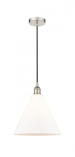 Berkshire - 1 Light - 12 inch - Polished Nickel - Cord hung - Mini Pendant (3442|616-1P-PN-GBC-121)