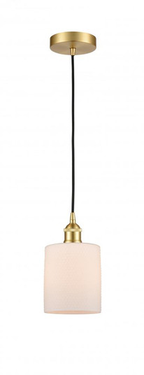 Cobbleskill - 1 Light - 5 inch - Satin Gold - Cord hung - Mini Pendant (3442|616-1P-SG-G111-LED)