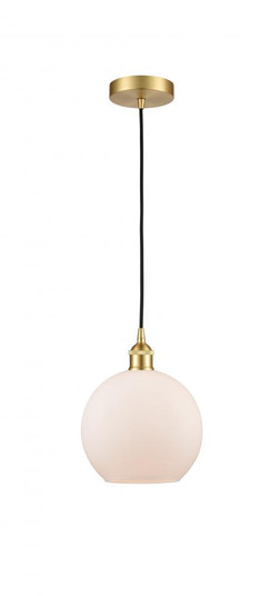 Athens - 1 Light - 8 inch - Satin Gold - Cord hung - Mini Pendant (3442|616-1P-SG-G121-8)