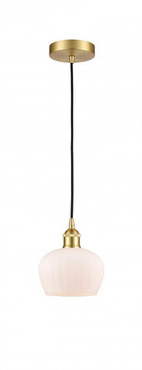 Fenton - 1 Light - 7 inch - Satin Gold - Cord hung - Mini Pendant (3442|616-1P-SG-G91-LED)
