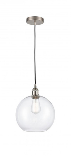 Athens - 1 Light - 10 inch - Brushed Satin Nickel - Cord hung - Mini Pendant (3442|616-1P-SN-G122-10)