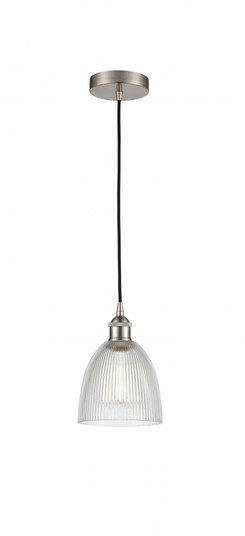 Castile - 1 Light - 6 inch - Brushed Satin Nickel - Cord hung - Mini Pendant (3442|616-1P-SN-G382)