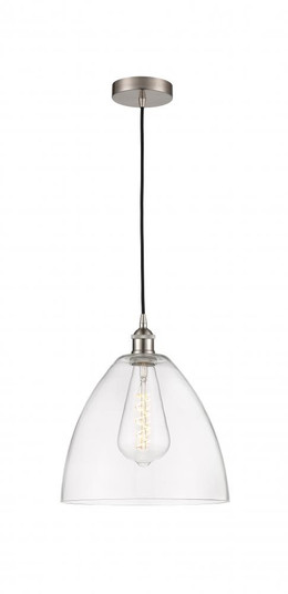 Bristol - 1 Light - 12 inch - Brushed Satin Nickel - Cord hung - Mini Pendant (3442|616-1P-SN-GBD-122-LED)