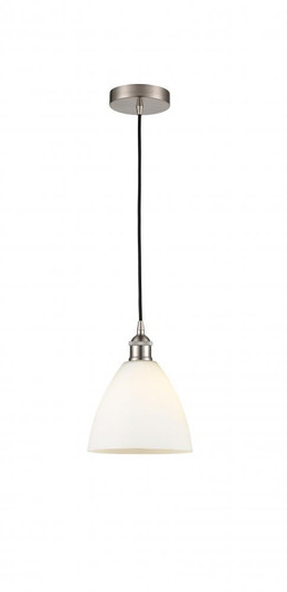 Bristol - 1 Light - 8 inch - Brushed Satin Nickel - Cord hung - Mini Pendant (3442|616-1P-SN-GBD-751-LED)