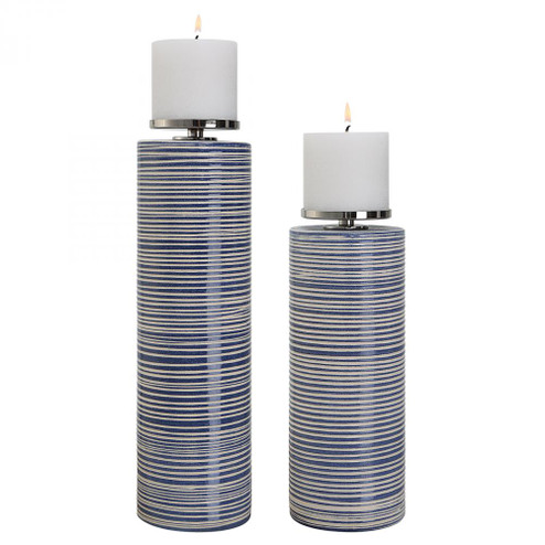 Uttermost Montauk Ceramic Candleholders, S/2 (85|17998)